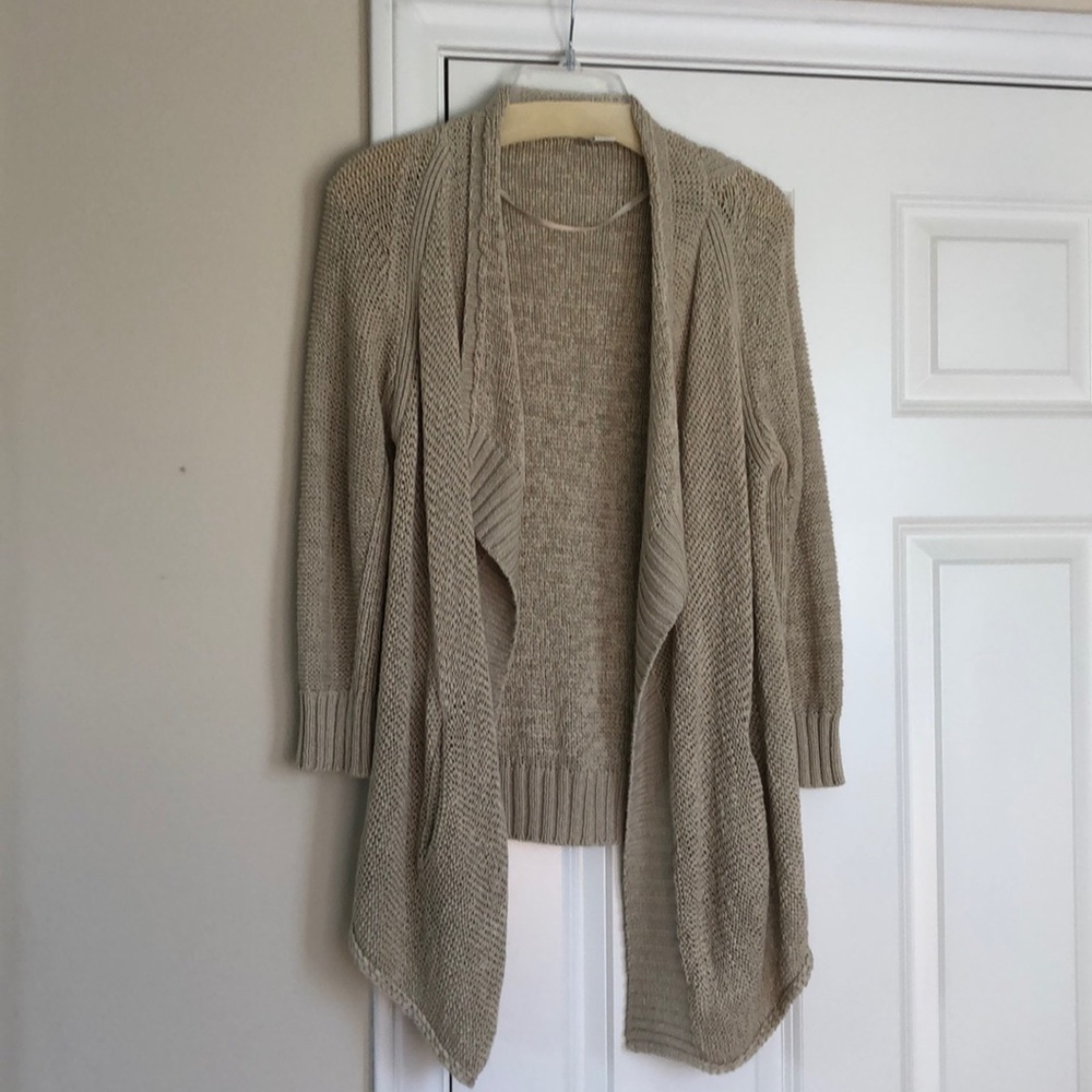 Kenneth Cole Drape Front Cardigan Sweater Sz S